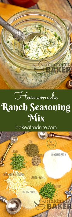 homemade ranch seasoning mix in a mason jar