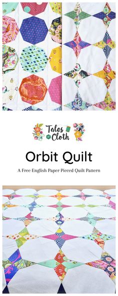 the cover of an origat quilt pattern, with text overlaying it