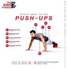 Right way to do push ups tips Gym Poster Ideas, Gym Social Media Post Design, Gym Content Social Media, Gym Poster Design Creative, Fitness Creative Ads, Gym Post Ideas, Gym Creative Ads