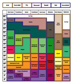 a large map with different colors and numbers