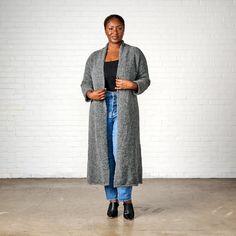 Alpaca Wool Duster Cardigan - Gray - Ten Thousand Villages Duster Cardigan, Wool Cardigan, Alpaca Wool, Mid Calf, Charcoal Grey, Alpaca, Gray Color, Classic Style, Wool