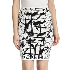 Nwt Bcbgmaxazria B & W Pavel Printed Bodycon Skirt Modern White Skirt With Lined Detail, Modern White Lined Skirt, White Fitted Modern Skirt, Light Blue Skirts, Satin Pencil Skirt, Mini Skirt Party, Black Leather Pencil Skirt, Cotton Pencil Skirt, Bodycon Pencil Skirt