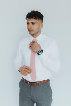 We pride ourselves in offering our customers some of the best skinny ties money can buy. Each DAZI tie is handmade from high quality imported fabrics. Features: Approx. 2.5" wide at the tip Approx. 58" in length 50% Cotton, 50% Linen Don't forget a matching pocket square! Shop our Blush Pocket Square. White Tie For Work, Modern Fitted Ties For Formal Occasions, White Neckwear With Ties For Work, Fitted Standard Tie For Business, Professional Fitted Ties, Modern Standard Tie For Semi-formal Events, Modern Standard Tie For Semi-formal Occasions, White Standard Tie For Work, White Business Ties