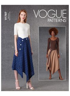 a women's skirt and top sewing pattern