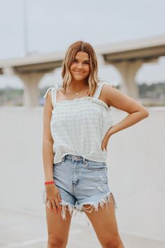 Gingham tank top with self tie straps.Michala and Ashlyn are wearing a size smallSize Chart:Small: Bust: 34 in.Medium: Bust: 36 in.Large: Bust: 38 in.THIS ITEM IS FINAL SALE. Summer Sleeveless Gingham Top, Sleeveless Gingham Tops For Summer, Spring Sleeveless Tank Top For Picnic, Cotton Sleeveless Tank Top For Picnic, Summer Plaid Tops For Day Out, Plaid Summer Tops For Day Out, Plaid Tops For Summer Day Out, Sleeveless Gingham Tank Top For Spring, Sleeveless Gingham Tops For Day Out