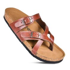 Four straps are combined to make fashion feminine footwear for all the women out there. The upper of Celestis (PU1105) is adorned with functional rusty buckles that add an edgy and classy look to your feet. Add a supernal aura to your personality with these strappy sandals for women. Toe post style accentuates the casual side of these sandals, whereas the strappy upper and regal footbed make them appear to be sophisticated. Pick your size and start enjoying the walk of confidence in these comfy Arch Support Sandals Woman, Arch Support Sandals, Fashion Feminine, Walking Sandals, Footbed Sandals, Leisure Activities, Fashion Sandals, Sandals For Women, Toe Sandals