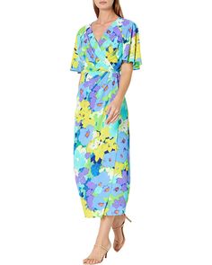 Maggy London Faux Wrap Midi Dress | Zappos.com Cream Suit, Wrap Midi Dress, Maggy London, Ladies Of London, Product Reviews, Midi Dress, London, Yellow, Blue