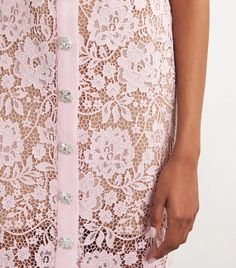 SELF-PORTRAIT Lace Midi Dress - Pink | Editorialist Luxury Knee-length Spring Midi Dress, Luxury Knee-length Midi Dress For Spring, Luxury Pink Midi Dress For Spring, Luxury Knee-length Midi Dress For Cocktail, Designer Midi Cocktail Dress, Designer Summer Evening Midi Dress, Designer Knee-length Midi Dress For Spring, Designer Fitted Midi Dress For Spring, Designer Midi-length Dresses