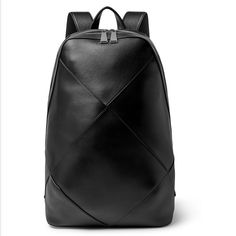 Bottega Veneta’s Aw19 Collection Is A Study Of The Brand's Signature Leatherworking Roots, And This Backpack Has Been Crafted In Italy Using A Maxi Edition Of The Intrecciato Weave. It Has A Smooth Front Stamped With The Brand's Moniker And Features A Padded Slip Pocket Inside To Stow Your Tablet Or A Small Laptop. Dimensions: Height: 47cm Width: 30cm Depth: 20cm Details: Double Adjustable Shoulder Straps Single Top Handle Zip Closure One Internal Laptop Compartment Canvas Lining Made In Italy C High-end Black Backpack Shoulder Bag, Designer Business Backpack Bags, Designer Business Backpack, High-end Black Backpack, Designer Rectangular Leather Backpack For Business, High-end Leather Backpack, High-end Black Backpack For Daily Use, Designer Black Rectangular Leather Backpack, Designer Black Leather Rectangular Backpack