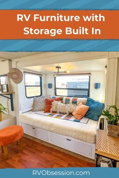 the rv furniture with storage built in is featured on this page to show how it looks like