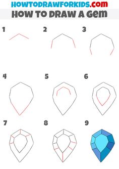 how to draw an origami diamond step by step instructions for kids and beginners