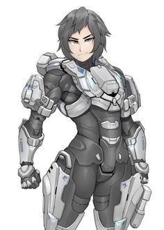 an anime character is standing in front of a white background with the words overwatch on it