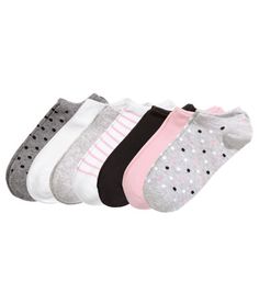 7 calcetines tobilleros | Gris claro/Lunares | Mujer | H&M CL Sneaker Closet, Pretty Socks, Women Socks Fashion, Cosy Socks, Pink Socks