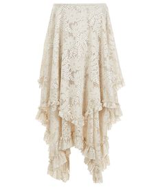 Originality Big Girls 7-16 Asymmetrical Hem Tired Maxi Skirt | Dillard's Lace Asymmetrical Skirt With Lace Trim, Asymmetrical Lace Skirt With Lace Trim, Lace Trim Asymmetrical Skirt, Long Lace Skirt, Big Skirts, Skirts Flowy, White Maxi Skirt, Ruffle Maxi Skirt, Maxi Lace Skirt