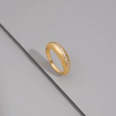 Dome Pave 14K Gold Vermeil Ring | Wanderlust + Co Metallic Rings, Wanderlust And Co, Locket Ring, Jewellery Gold, Colored Gems, Elegant Ring, 925 Jewelry, 100 Days, Polish Jewelry