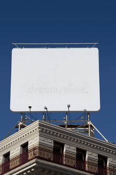 an empty billboard on the top of a building royalty images, stock photos and illustrations