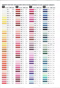 the color chart for each type of paint in this article is an excellent way to describe what