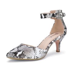 PRICES MAY VARY. KITTEN HEELS FOR WOMEN: Heel measures approximately 3 inch. Available standard normal US size:5/5.5/6/6.5/7/7.5/8/8.5/9/9.5/10/11/12. WOMEN'S DRESS SHOES: A pair of dress shoes for women, the adjustable buckle and ankle strap of sufficient length, make wearing easier. The pointed Closed toe dressy and fancy, show ladies sexy and elegant. you different from others. All the elements are ready to elongate your legs and your frame. FORMAL WEDDING PUMPS: Silver shoes for wedding, the White And Gold Heels, Dorsay Heels, Women's Dress Shoes, Women Dress Shoes, Silver Wedding Shoes, Wedding Pumps, Trendy Sandals, Wedding Dress Shoes, Heels For Women