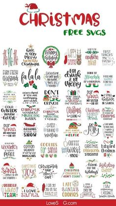 christmas svg bundle with the words and images