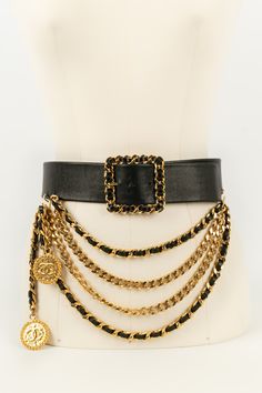 Gold Waist Chain Chanel, Chanel Diy, Luxury Gold Metal Chain Belt, Luxury Gold-tone Chain Belt, Chanel Chain Belt Vintage, Luxury Leather Belt With Gold-tone Hardware, Ysl Shoes, Chanel Chanel, Dior Sunglasses