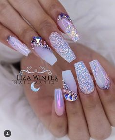 Glitter Unicorn, Cute Spring Nails, Unicorn Nails, Her Nails, Nail Swag, Summer Acrylic Nails, Spring Fever, Pink Nail