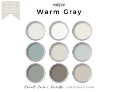 Home Paint Color Palette, Warm Grey Paint Colors, Valspar Paint Colors, Californian Bungalow, Warm Gray Paint, Coastal Paint, Home Paint Color, Valspar Paint, Behr Paint Colors