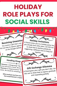 holiday role plays for social skills