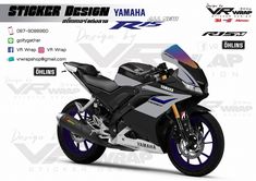 the yamaha motorcycle is shown in this graphic