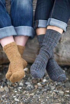 Basic Sock by Churchmouse Yarns and Teas-Patterns-Churchmouse Yarns-Alpaca Direct Knitwear Aesthetic, Rowan Felted Tweed, Linen Stitch, Knit Basket, Socks Pattern, Vogue Knitting, Sock Knitting Patterns, Crochet Socks, Circular Knitting Needles