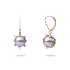 The Protea Earrings in 14k Rose Gold feature flared petal design with diamonds that encompass dramatic ultraviolet pearls. The craftsmanship of these earrings is truly unparalleled. Made in Hawaii. Shop Now. Ultraviolet Color, Protea Flower, Hawaiian Jewelry, Mermaid Earrings, Freshwater Pearl Earrings, Purple Pearl, Freshwater Pearls Earrings, Pearl Diamond, Ocean Life