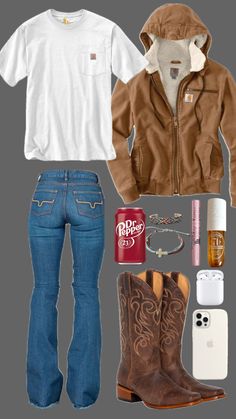 Western Winter Outfits, Western Cowgirl Outfits, Country Outfits Women, Western Winter, Casual Country Outfits, Country Style Outfits, School Fit