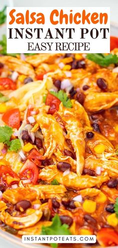 salsa chicken instant pot recipe with black beans and corn