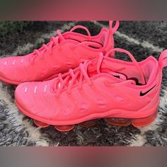 Hot Pink Nike Vapor Max Shoes. Great Condition. Since Purchased I Have Only Worn Them Once. And Opposed To Them Just Being In My Closet. I Rather Just Sell Them. Vapor Max Shoes, Nike Vapor Max, Vapor Max, Nike Vapor, Pink Nike, Pink Nikes, Shoes Color, Nike Shoes, Nike Women