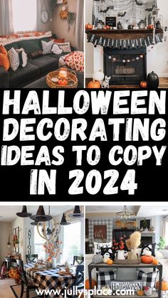 Halloween Decor Ideas Simple Indoor Halloween Decorations, Halloween Decor Small House, Cute Halloween Indoor Decor, 2024 Halloween Decor Ideas, Holloween Decore Idea Indoor Party, Halloween Home Decorations Indoor, Halloween Themed Decor, 2024 Halloween Decor Trends, Spooky Indoor Halloween Decor