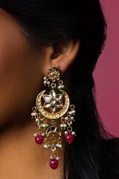 Queens Jewels, Jayanti Reddy, Anushree Reddy, Diana Penty, Model Shoot, Payal Singhal, Rohit Bal, Shocking Pink, Chandbali Earrings