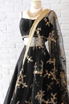 Black Silk Lehenga choli for women Designer Party wear Ghagra choli Indian wedding Reception Wear lengha choli bridesmaid Lehnga Crop Top 1 Black Silk Lehenga, Lehenga Choli For Women, Silk Lehenga Choli, Choli For Women, Indian Sari Dress, Indian Outfits Lehenga, Punjabi Outfits, Lengha Choli, Traditional Indian Dress