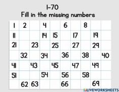 the missing numbers puzzle is shown