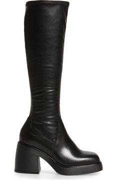 Vagabond Shoemakers Brooke Knee High Platform Boot (Women) | Nordstrom Knee-high Boots With Chunky Platform And Wide Calf, Wide Calf Knee-high Platform Boots With Lug Sole, Leather Knee-high Boots With Chunky Platform And Wide Calf, Knee-high Platform Boots With Wide Calf And Lug Sole, Leather Knee-high Boots With Wide Calf And Chunky Platform, Knee-high Platform Boots With Stacked Heel, Knee-high Chunky Platform Heeled Boots Medium Width, Knee-high Boots With Lug Sole, Chic Knee-high Boots With Chunky Platform