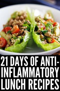 21 Day Anti Inflammatory Diet for Beginners | Looking for an anti-inflammatory meal plan to help boost your immune system and keep your autoimmune disease under control while also helping you to lose weight? We’ve put together a 21-day meal plan for beginners, complete with breakfast, lunch, dinner, and snack recipes you’ll love. #weightloss #cleaneating #antiinflammatory #antiinflammatorydiet #antiinflammatoryrecipes Detox Diets, 21 Day Meal Plan, Meal Plan For Beginners, Inflammation Diet, Resep Diet, Inflammatory Diet, Diet For Beginners, Boost Your Immune System, Elimination Diet