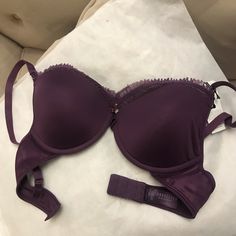 Gorgeous And Comfortable Very Flattering Push Up Bra Elegant Partially Lined Purple Bra, Elegant Purple Bra With Lace Trim, Elegant Purple Bra With Lined Body, Elegant Purple Lined Bra, Mastectomy Bra, Free People Bralette, Coverage Bras, Minimiser Bra, Bralette Crop Top