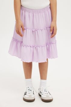 Hallie Tiered SkirtCotton On Kids - Hallie Tiered Skirt - Lilac DropKids | Girls | Clothing | Shorts Skirts & PlaysuitsKids | Girls | Clothing | Shorts, Skirts & PlaysuitsKids | Girls | Clothing | Shorts, Skirts & Playsuits Casual Midi Skirt With Ruffles, Casual Ruffled Midi Skirt, Summer Tiered Mini Skirt, Purple Tiered Skirt With Elastic Waistband, Purple Tiered Ruffled Skirt, Casual Purple Skirt For Spring, Casual Purple Skirt With Elastic Waistband, Purple Flowy Skirt With Elastic Waistband, Purple Lined Skirt For Spring