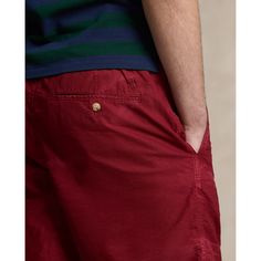 This pair of our classic Polo Prepster shorts is made with cotton oxford cloth and garment-dyed for tonal dimension. Casual Solid Color Cotton Bermuda Shorts, Casual Solid Cotton Bermuda Shorts, Classic Relaxed Fit Shorts With Side Pockets, Classic Cotton Bermuda Bottoms, Classic Bermuda Cotton Bottoms, Casual Cotton Bermuda Shorts With Welt Pockets, Classic Cotton Shorts With Side Pockets, Ralph Lauren Cotton Shorts, Solid Cotton Shorts With Welt Pockets