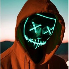 Neon Mask, Halloween Usa, Wire Mask, Ghost Face Mask, Halloween Led Lights, Mask Light, El Wire, Led Mask, Halloween Mask