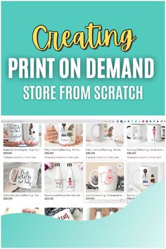 Print on Demand Business Store from Scratch Small Business Idea, Starting An Etsy Business, Print On Demand Business, Start Your Own Business, Canva Tutorial, Business Venture