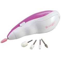 Get salon-perfect nail care at home. Pro style manicure pedicure set has 5 interchangeable heads to keep your nails looking their best. Shape, smooth and polish fingernails or toenails with ease. This portable nail drill kit delivers more precise results than nail clippers or files. Smooth away rough skin around cuticles, heels and toes. Includes interchangeable nail grinding cylinder, small grinding cylinder, grinding cone, felt cone and fine emery. Small grinding cylinder: smooth and shape nai Nail Care At Home, Letter Stockings, Plants For Hanging Baskets, Pedicure Set, Garden Tool Storage, Seal Gifts, Personalised Christmas Cards, Rough Skin, Nail Drill