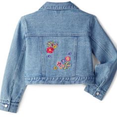 Brand New With Original Tags Sz Xs (6) Add Some Flair To Your Little One's Outfit With This Ultracool Jean Jacket With Embroidered Floral Accents That Offers A Matching Component To The Doll Jacket In The Same Style. 100% Cotton Machine Wash; Hang Dry Will Add More Pictures Later On Today This Is 2020 Item,Sold Out In Stores *10 Kids Jeans Jacket, Jean Jacket For Girls, Embroidered Jean Jacket, Embroidered Denim Jacket, Blue Jean Jacket, Satin Jackets, Denim Button Down, Girls Denim, Embroidered Denim