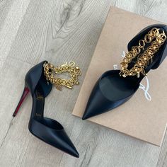 100% Authentic Brand New Christian Louboutin With Original Packaging + Dust Bag. Gourmi Pump 100 With Beautiful Charms. Know Your Louboutin Sizing- Size 38. Natural Hair Removal, Gold Heels, Louboutin Shoes, Christian Louboutin Shoes, Hair Removal, Natural Hair, Christian Louboutin, Dust Bag, High Heels