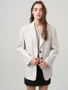 This is an eco-leather jacket with casual details such as outer pockets and yoke lines, but the luxurious color and texture allow it to be worn both femininely and casually. It is designed to be comfortable for movement as it is mid-hip length and has a slit at the back. - Practical thanks to the square pocket on the front- Create a feminine mood with a large collar and V-neck- Open and close with button Square Pocket, Color And Texture, Hip Length, Jackets & Coats, Leather Jacket, V Neck, Square, Texture, Collar