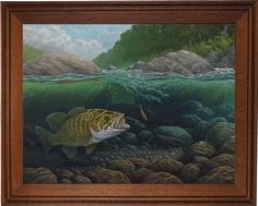 a painting of a fish in the water