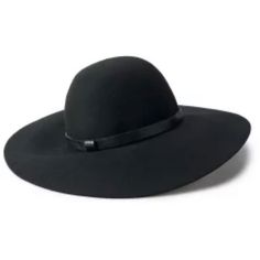 Wool/ Felt Wide Rim Black Floppy Hat Everyday Black Brimmed Felt Hat, Black Wide Brim Felt Hat For Everyday, Black Felt Hat With Short Brim For Everyday, Black Fedora Felt Hat For Beach, Black Brimmed Fedora For Everyday, Black Fedora With Curved Brim For Everyday, Black Curved Brim Fedora For Everyday Wear, Trendy Black Cloche Hat With Curved Brim, Everyday Black Brimmed Fedora